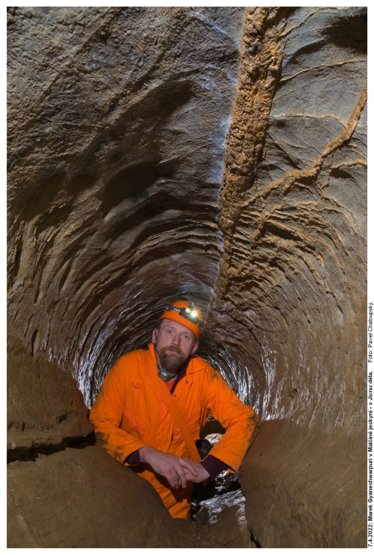 Svámí Gyaneshwarpuri,  jeskyně Málčina Foto: Ing. Pavel Chaloupský Ph.D.  2022.