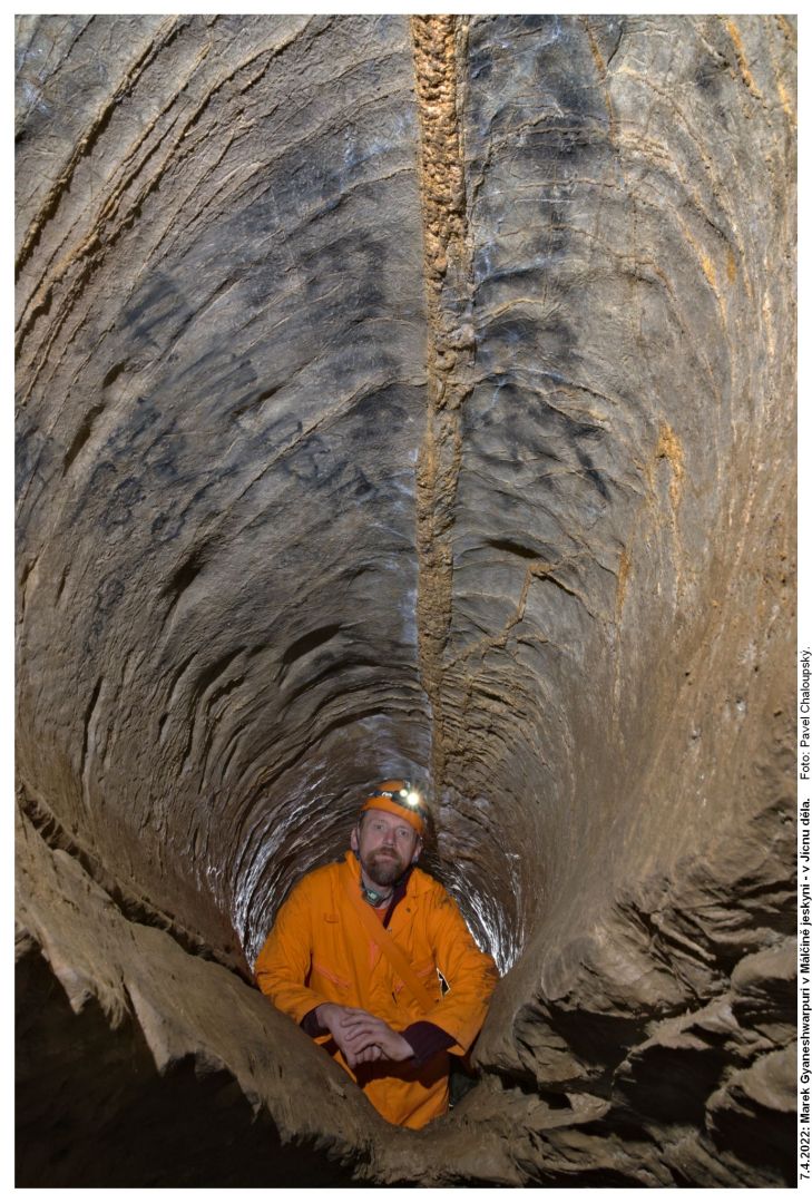 Svámí Gyaneshwarpuri,  jeskyně Málčina Foto: Ing. Pavel Chaloupský Ph.D.  2022.