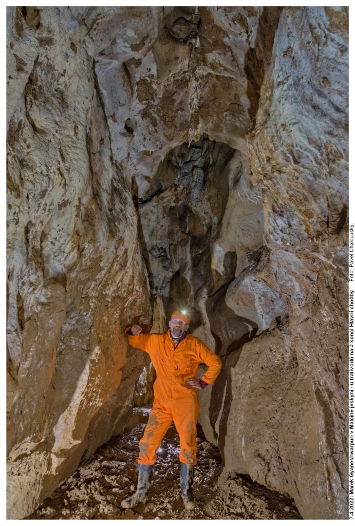 Svámí Gyaneshwarpuri,  jeskyně Málčina Foto: Ing. Pavel Chaloupský Ph.D.  2022.