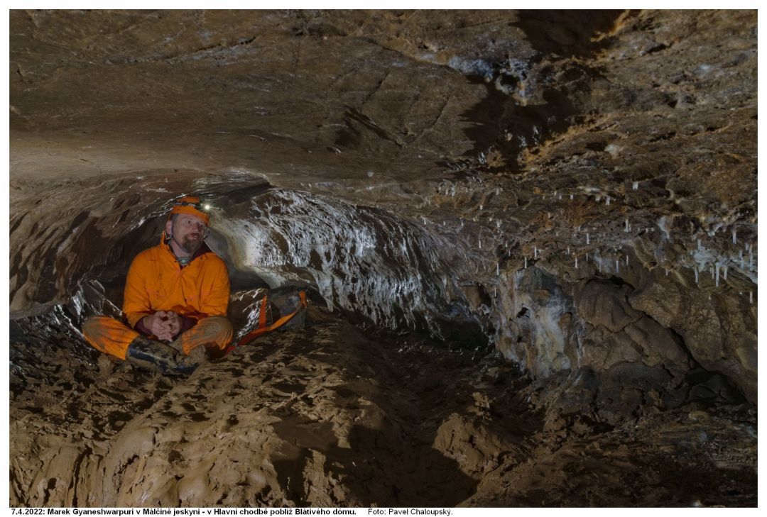 Svámí Gyaneshwarpuri,  jeskyně Málčina Foto: Ing. Pavel Chaloupský Ph.D.  2022.