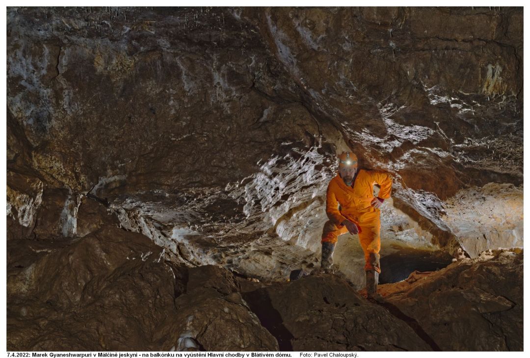 Svámí Gyaneshwarpuri,  jeskyně Málčina Foto: Ing. Pavel Chaloupský Ph.D.  2022.