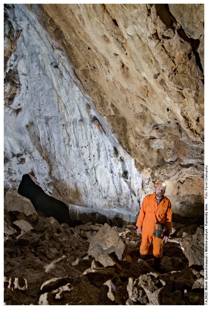 Svámí Gyaneshwarpuri,  jeskyně Málčina Foto: Ing. Pavel Chaloupský Ph.D.  2022.