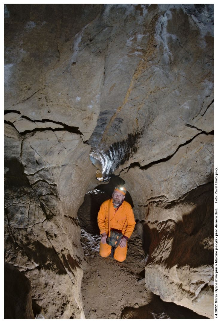 Svámí Gyaneshwarpuri,  jeskyně Málčina Foto: Ing. Pavel Chaloupský Ph.D.  2022.