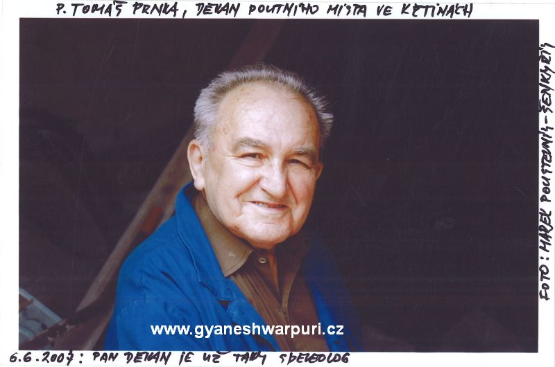 P. Tomáš Prnka, děkan ve Křtinách je už taky speleolog. Foto: Marek P. Šenkyřík 2007. Foto: Marek Gyaneshwarpuri.