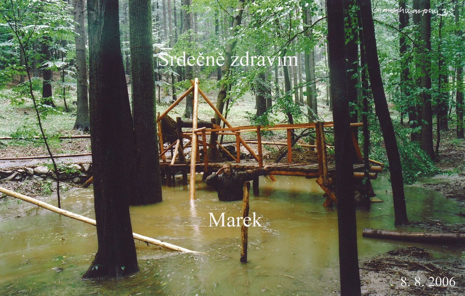 Povodeň na Závrtu u Habrůveckých smrků. Foto: Marek P. Šenkyřík 2006.