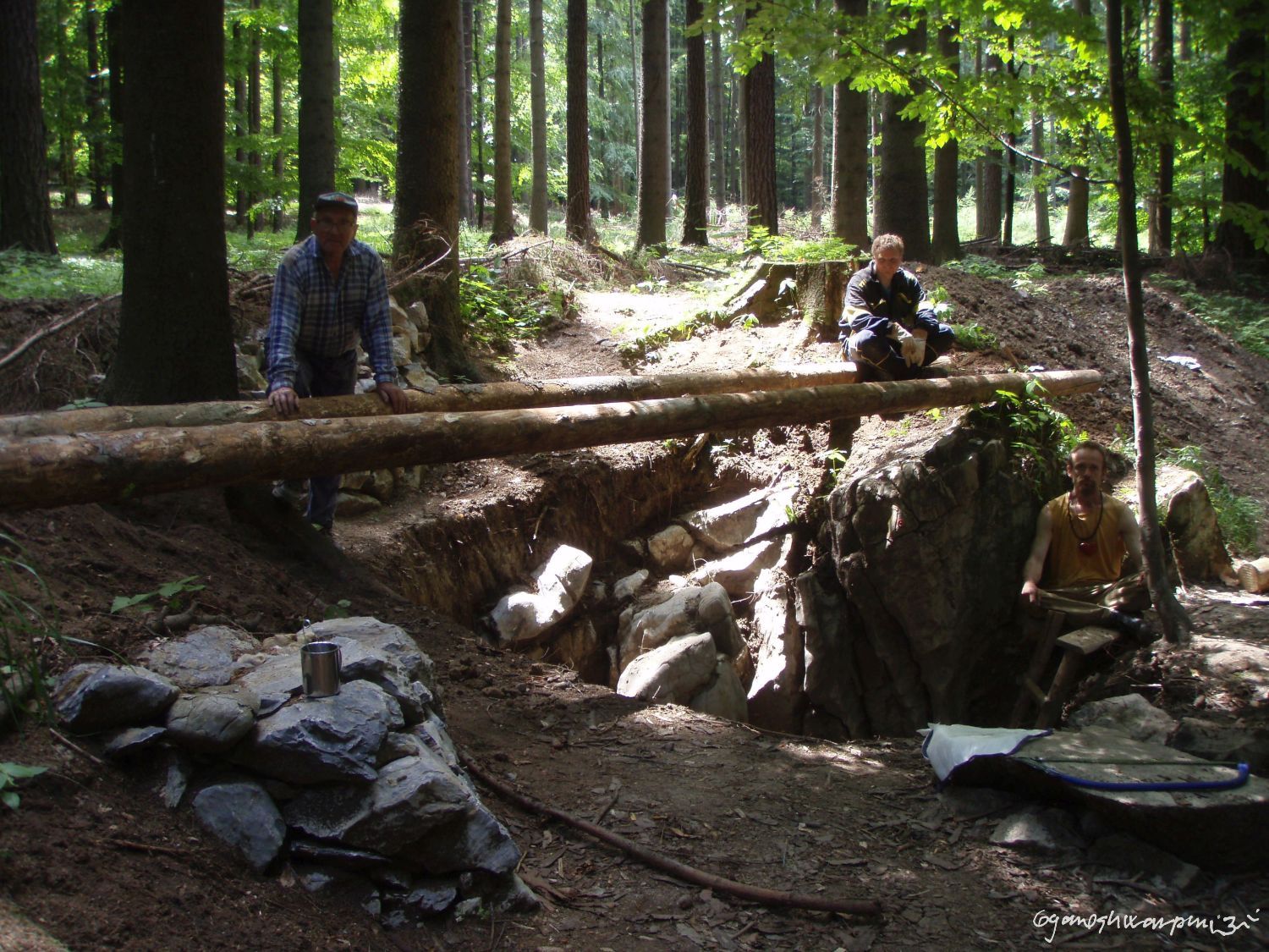Arnošt Hloušek, Milan Hnízdo a Marek Gyaneshwarpuri na Děravce 2008.