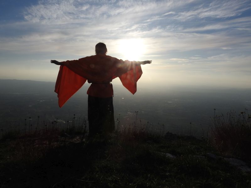  Assisi - Monte Subasio - hora na níž pravděpodobně meditoval sv. František. Foto: Marek Gyaneshwarpuri, samospoušť 2019.