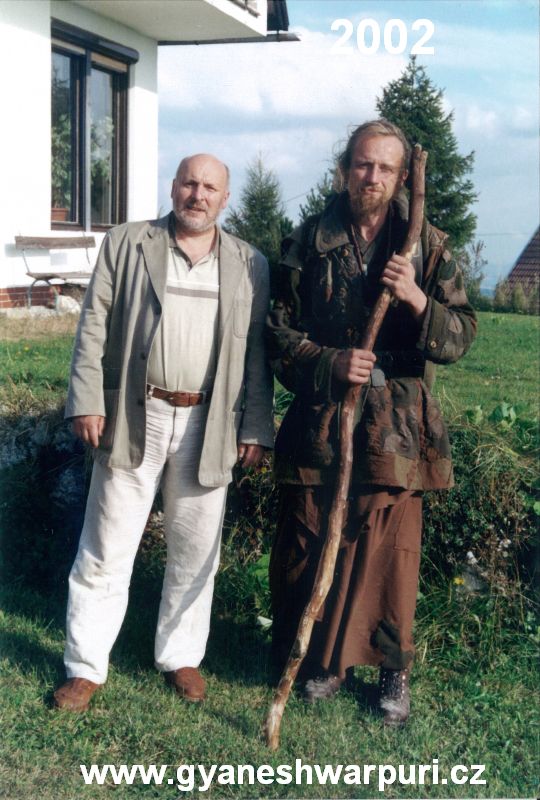 S Allanem Dudinským, oddaným jogínem na Slovensku.
Foto: Marek Šenkyřík 2002